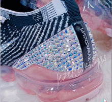 Load image into Gallery viewer, VERY LIMITED! - Custom Bling Women's Vapormax Flyknit (Black/Pink Rose)