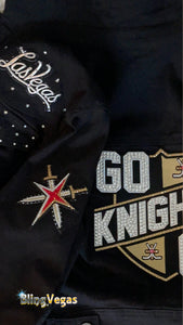 Custom Made "Go Knights Go" Rhinestoned VEGAS GOLDEN KNIGHTS Denim Jacket