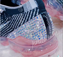 Load image into Gallery viewer, Custom Crystal Nike VaporMax - Black &amp; Pink - view 2, hand-jeweled by Bling Vegas
