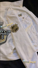 Load image into Gallery viewer, Custom Golden Knights Denim Jacket - Crystallized - view 5, hand-jeweled by Bling Vegas