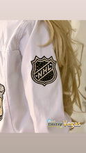 Load image into Gallery viewer, Custom Golden Knights Denim Jacket - Crystallized - view 6, hand-jeweled by Bling Vegas