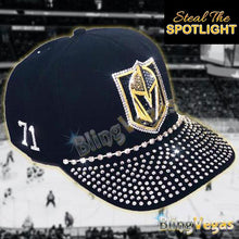 Load image into Gallery viewer, Custom Golden Knights Snapback - Hand-Jeweled - hand-jeweled with Swarovski® crystals by Bling Vegas