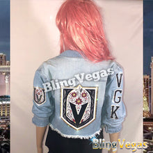 Load image into Gallery viewer, Day of the Dead Golden Knights Jacket - One of One - hand-jeweled with Swarovski® crystals by Bling Vegas