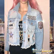 Load image into Gallery viewer, Day of the Dead Golden Knights Jacket - One of One - view 4, hand-jeweled by Bling Vegas