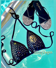 Load image into Gallery viewer, Golden Knights Crystal Bikini Top - hand-jeweled with Swarovski® crystals by Bling Vegas