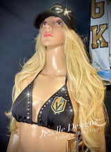 Load image into Gallery viewer, Golden Knights Crystal Bikini Top - view 3, hand-jeweled by Bling Vegas