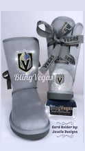 Load image into Gallery viewer, Golden Knights Fur-Lined Boots - Crystallized - hand-jeweled with Swarovski® crystals by Bling Vegas
