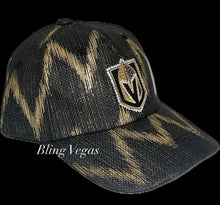 Load image into Gallery viewer, Golden Knights Sparkle Hat - Black &amp; Gold - view 4, hand-jeweled by Bling Vegas