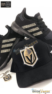 vegas golden knights sneakers black and gold