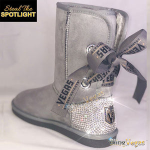 Boutique Bling VGK Women's Fur Lined BOOTS adorned with Crystals