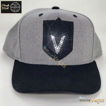 Load image into Gallery viewer, Blackout Logo Bling VGK Snapback with Crystals