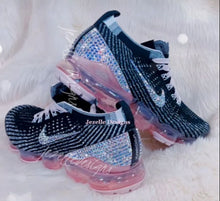 Load image into Gallery viewer, VERY LIMITED! - Custom Bling Women&#39;s Vapormax Flyknit (Black/Pink Rose)