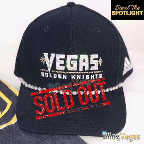 FULLY BLINGED VEGAS VGK Hat w/Rhinestone Chain -  – Bling Vegas